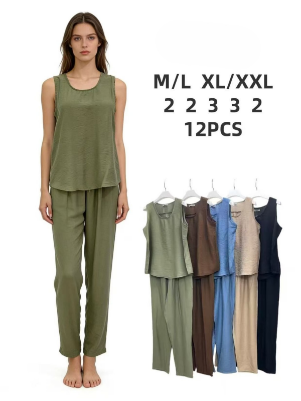 Komplet damskie Roz M/L-XL-2XL, Mix Kolor Paczka 12 szt